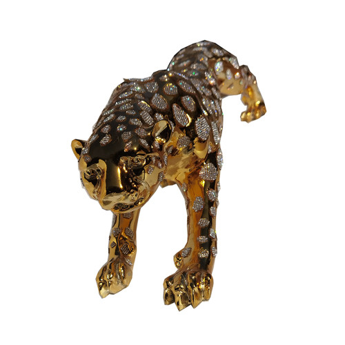 Ambrose Diamond Encrusted Gold Plated Panther (40...