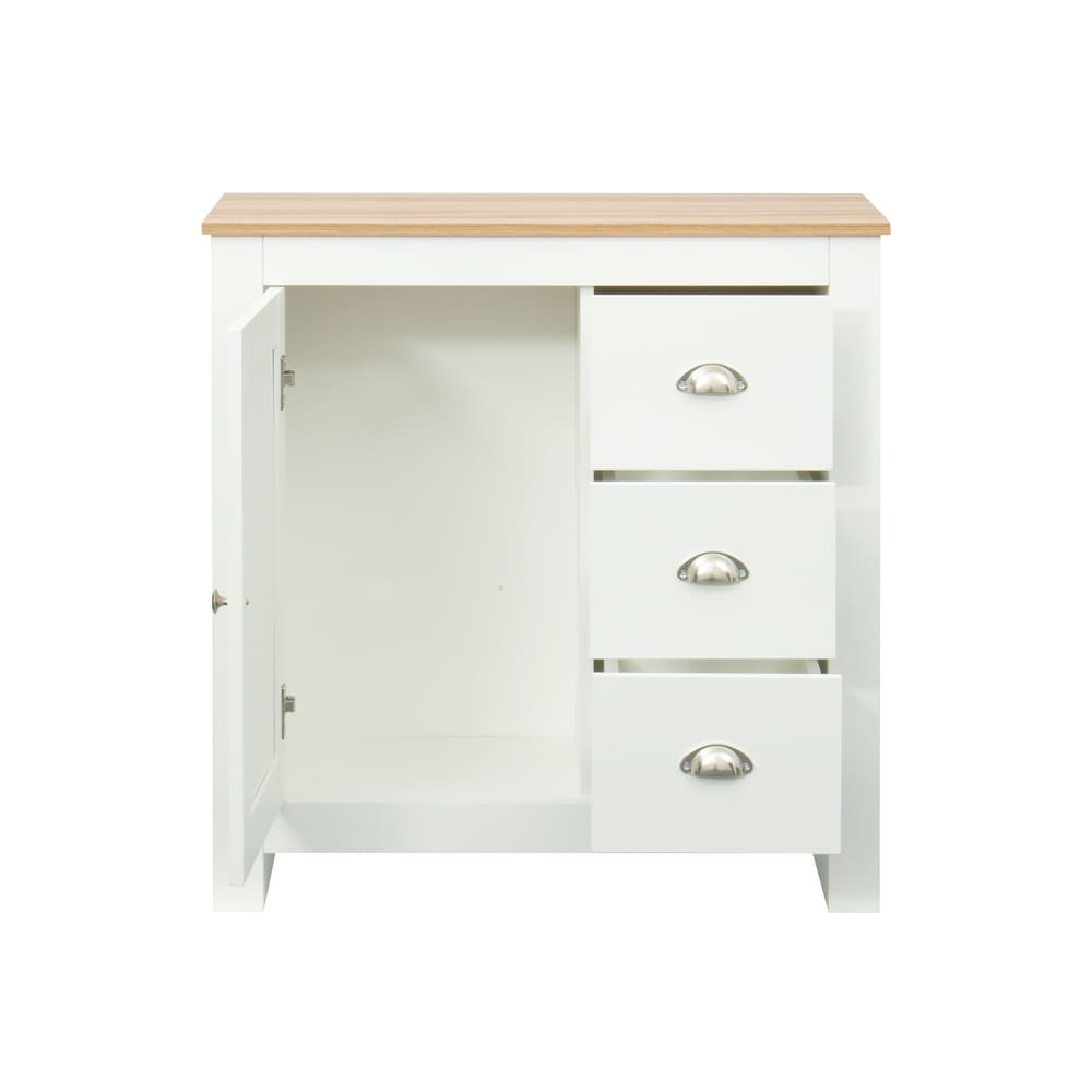 Kitchen Sideboard Buffet Storage Cabinet with 3 Drawers and Door