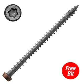 DeckLok #10 x 2-34 in. Star Drive Self-Countersinking Flat Head ACQ Compatible Teak Composite Deck Screws (350 per Pack) CD234TK350