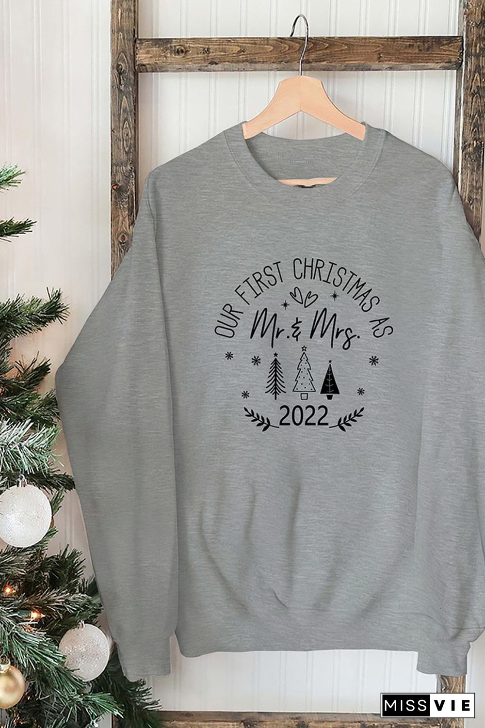 Our First Christmas as Mr. And Mrs Sweatshirt Wholesale