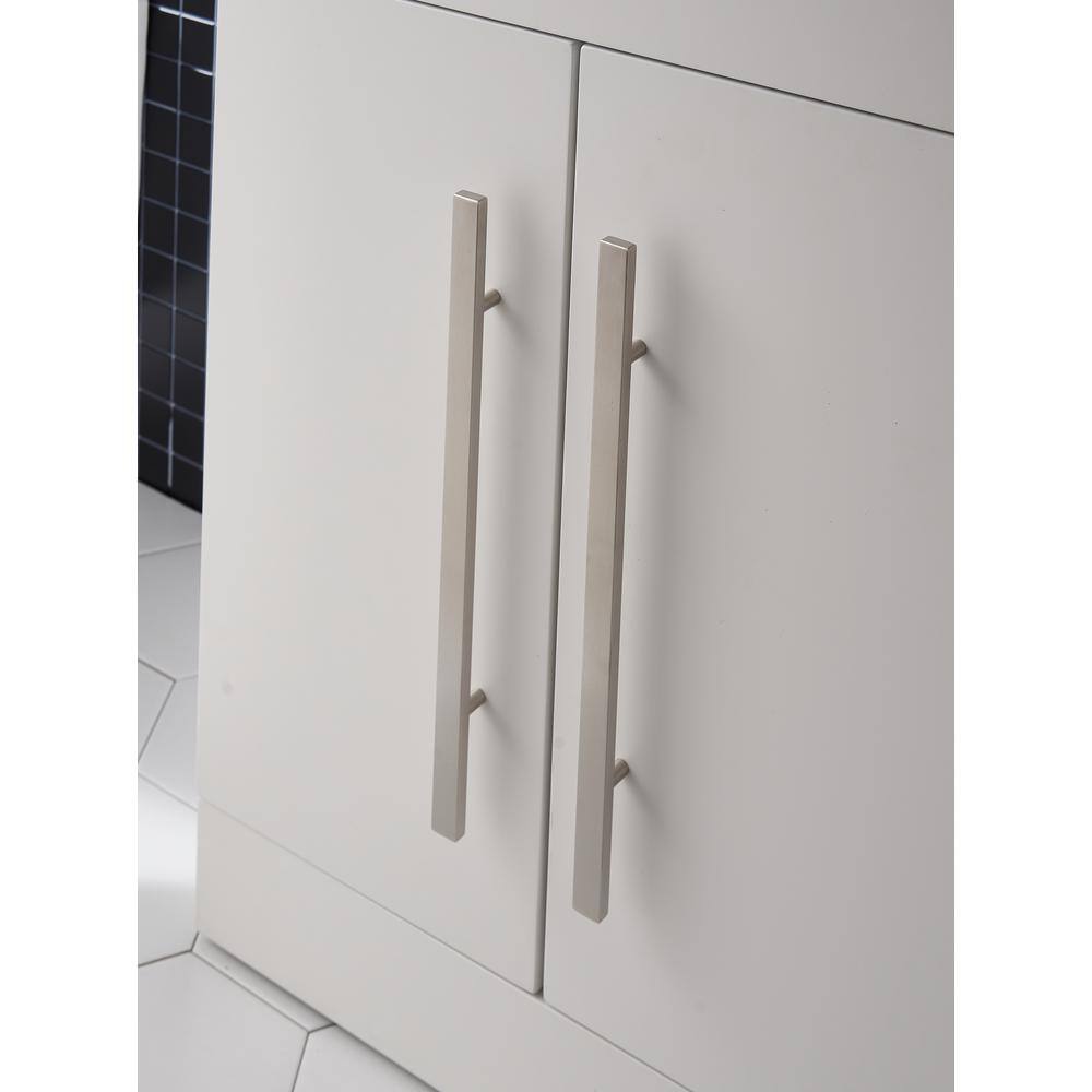 Comllen 24 in. W x 16 in. D x32 in. H 2 Doors Bathroom Vanity in White with White Ceramic Sink COM-US10YWP-61E-410