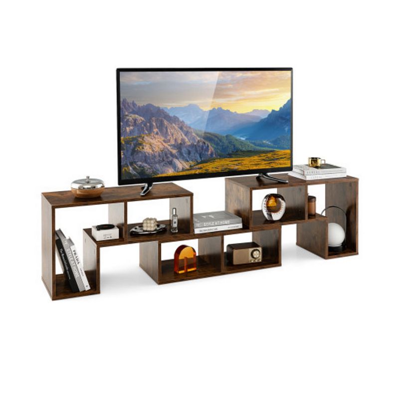 3 Pieces Adjustable TV Stand for TVs up to 65 Inch with Shelves