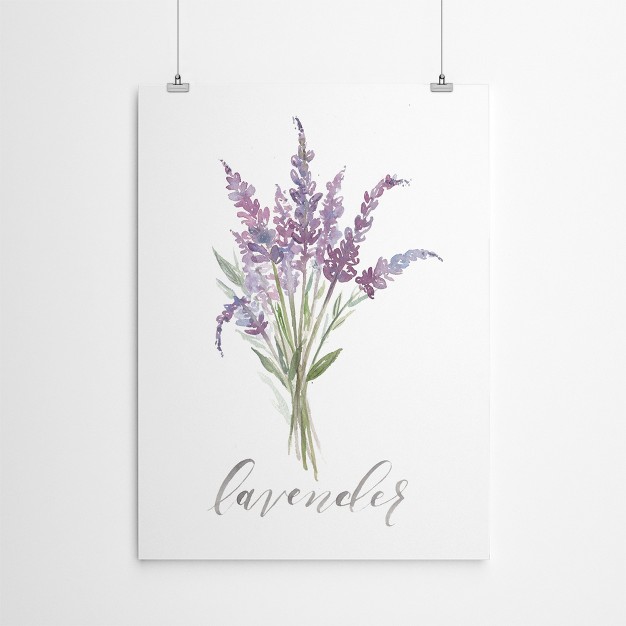 Americanflat Botanical Minimalist Lavender By Cami Monet Poster