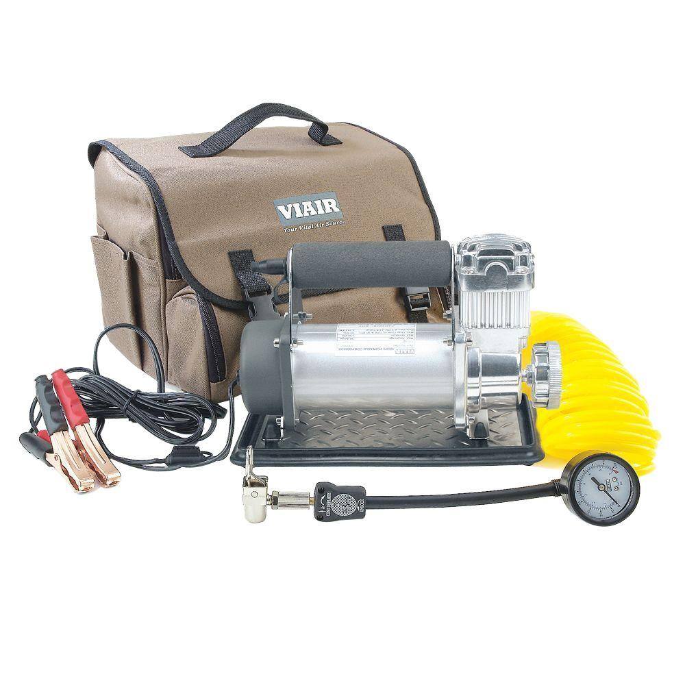 VIAIR 400P - 40043 Portable Compressor Kit 12-Volt(12v). Tire Pump TruckSUV Tire Inflator For Up to 35 in. Tires 400P