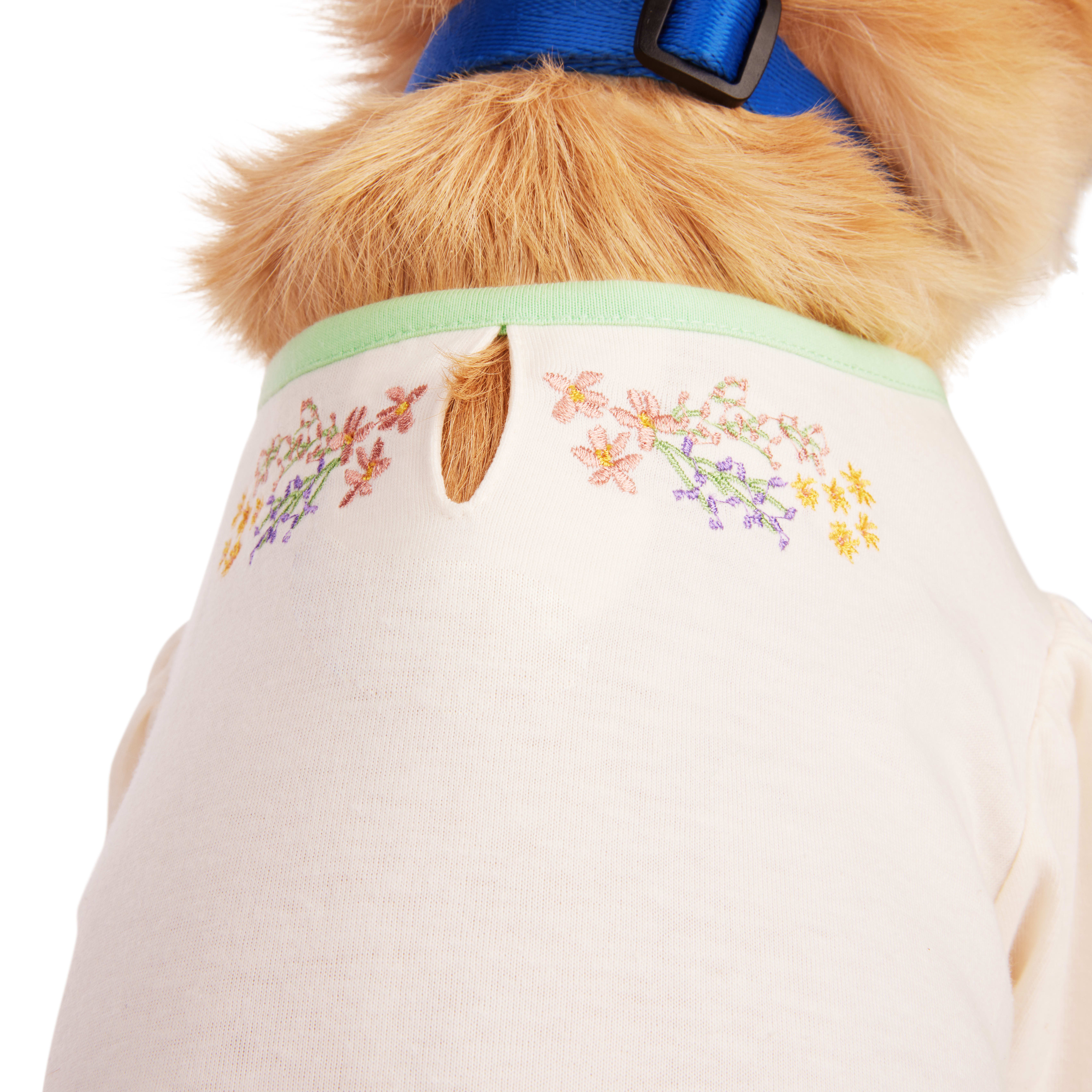 YOULY Floral Tee Dress for Dogs， XX-Small