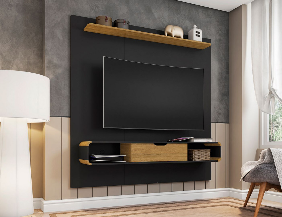 Manhattan Comfort Camberly Floating Entertainment Center 3 Shelves  Decor Shelf   Transitional   Entertainment Centers And Tv Stands   by Manhattan Comfort  Houzz