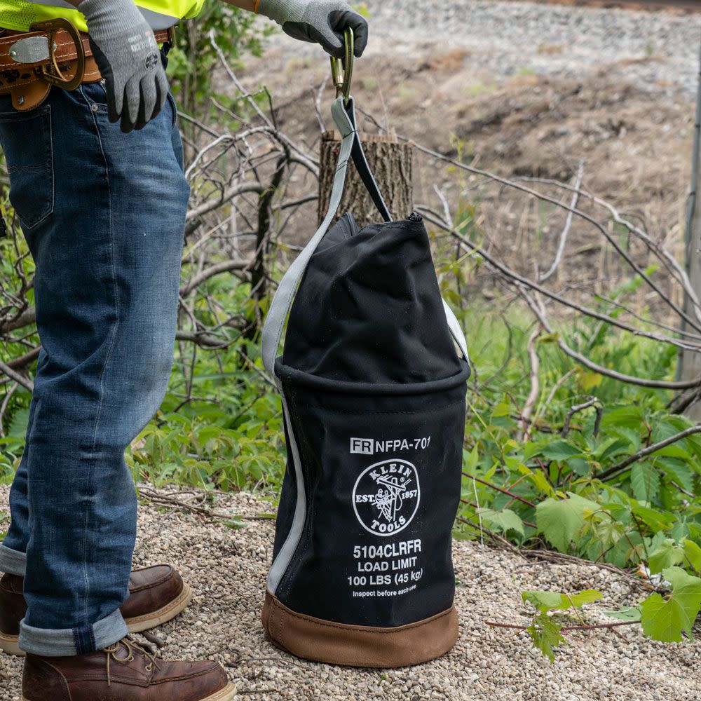 Flame-Resistant Canvas Bucket w/Top