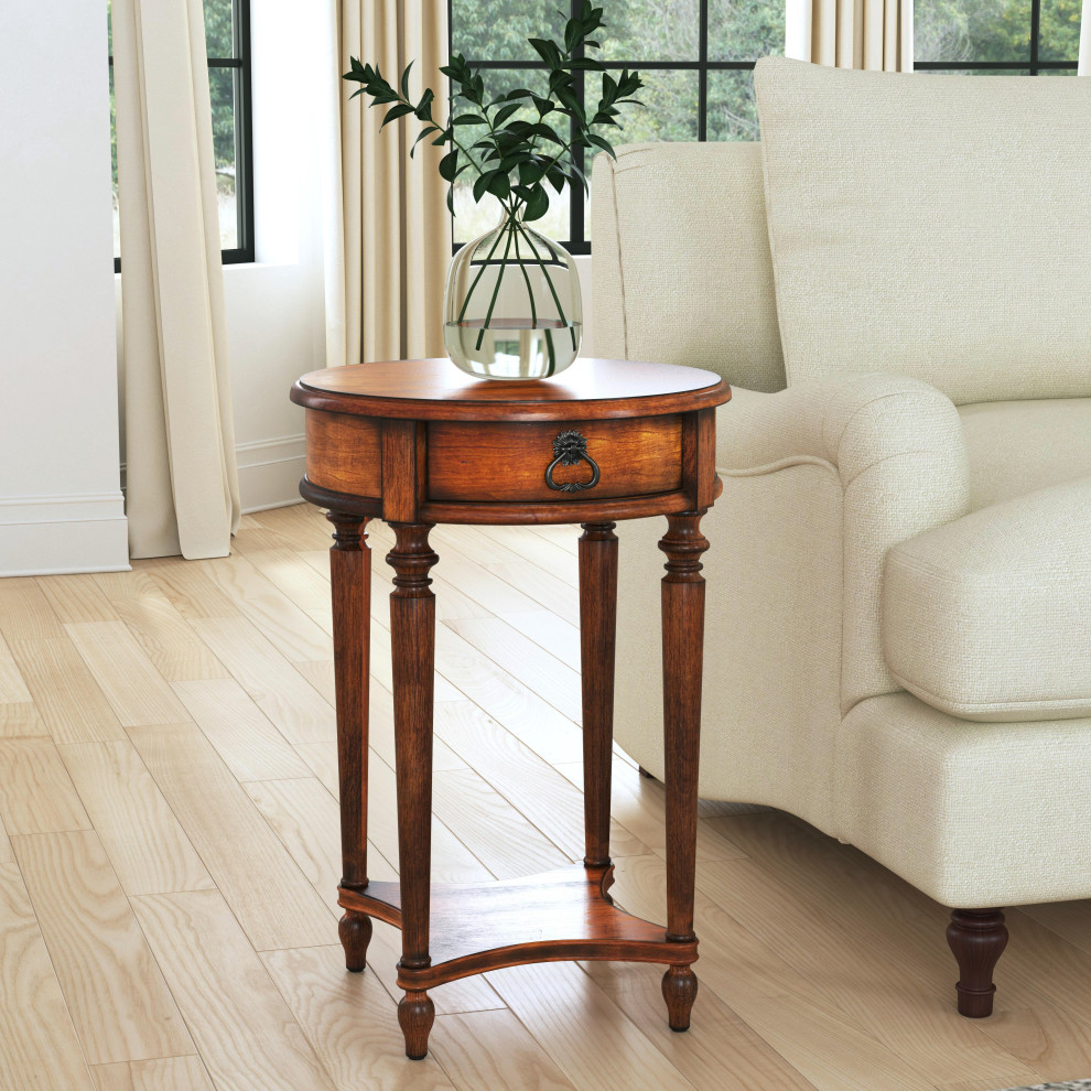 Jules 1 Drawer Round Accent Table   Traditional   Side Tables And End Tables   by Butler Specialty Company  Houzz