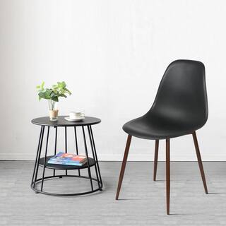 EDGEMOD Landon Black Sculpted Dining Chair (Set of 4) HD-374-BLK-W-X4