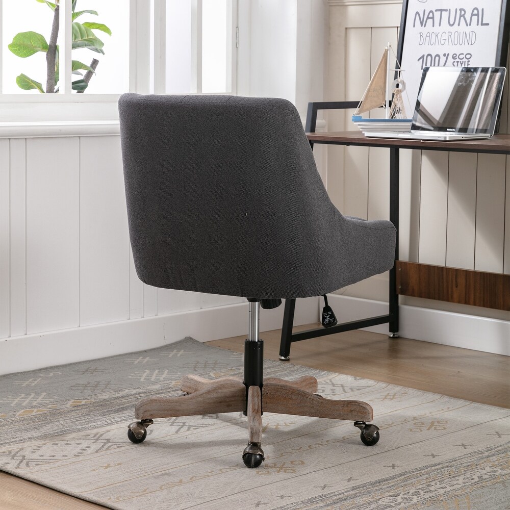 Tufted Accent Chairs Swivel Desk Chair Computer Chair for Living Room