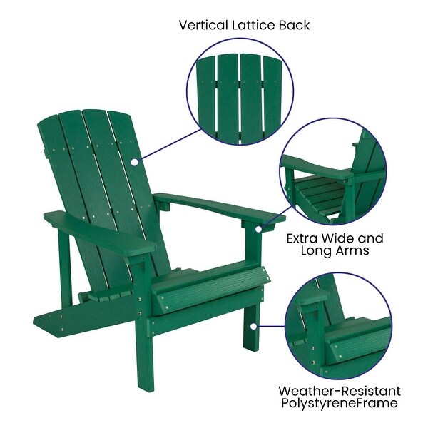 Outdoor AllWeather Poly Resin Wood Adirondack Chair