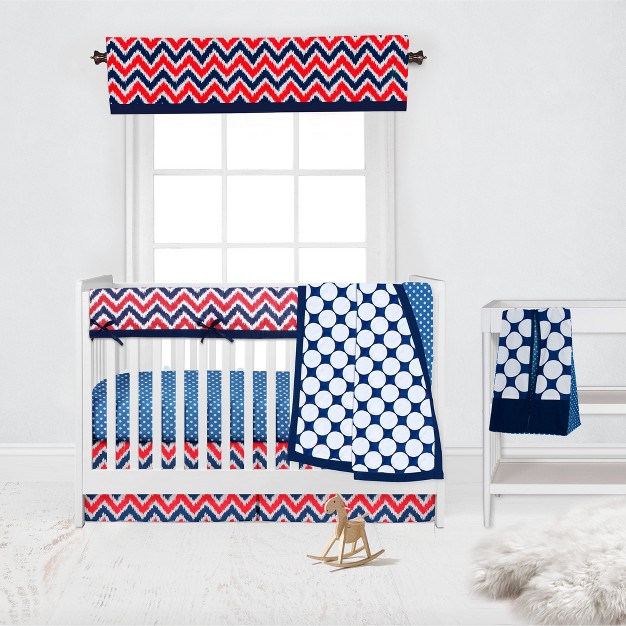 Bacati Mixnmatch Blue Band Window Valance