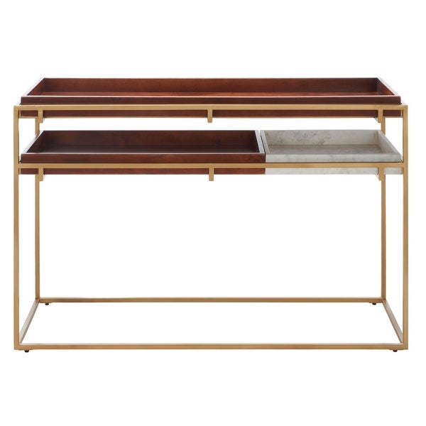 SAFAVIEH Akari Marble Console Table - 48 in. W x 16 in. D x 32 in. H