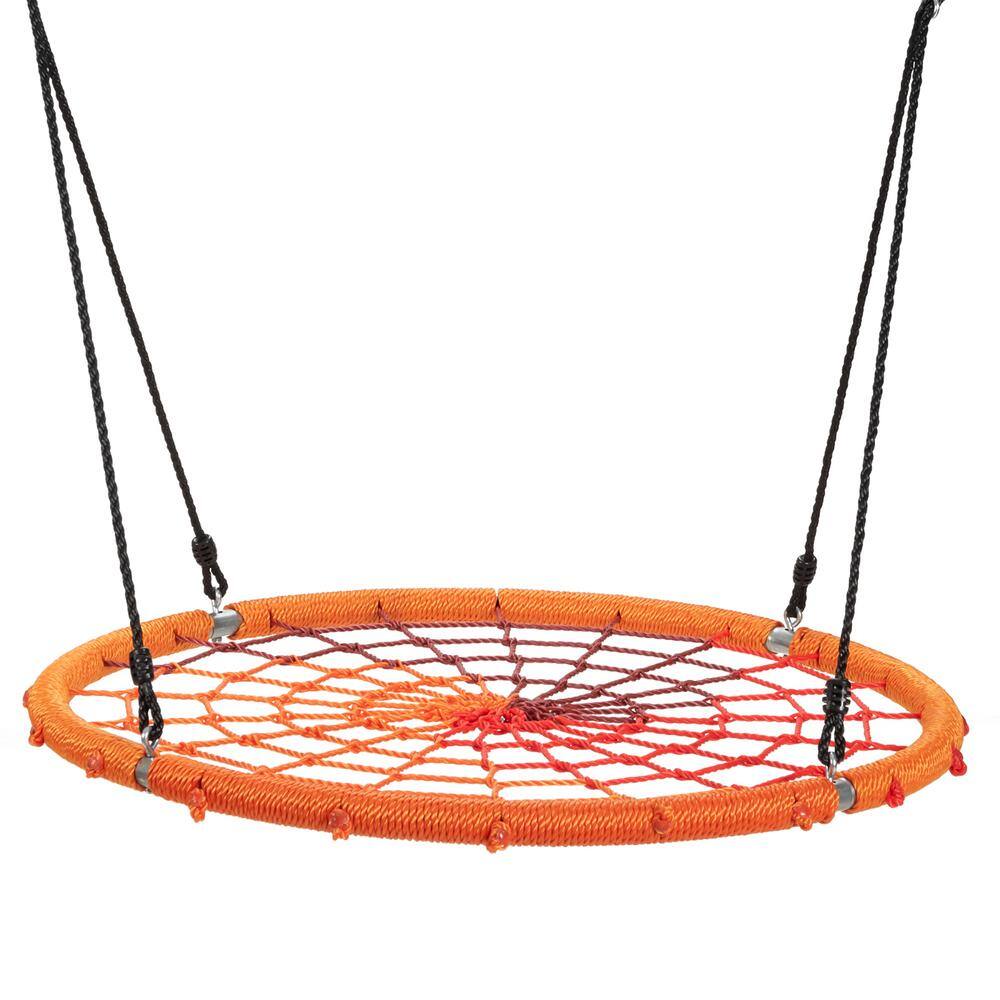 Costway Spider Web Orange Tree Swing with Chain OP70552OR