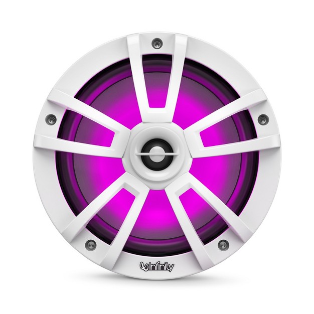 Infinity 822mlw Marine 8 Inch Rgb Led Coaxial Speakers White