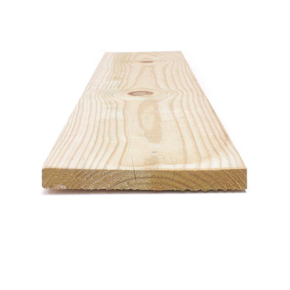 WeatherShield 1 in. x 8 in. x 12 ft. Ground Contact Pressure-Treated Southern Yellow Pine Decking Board 253936