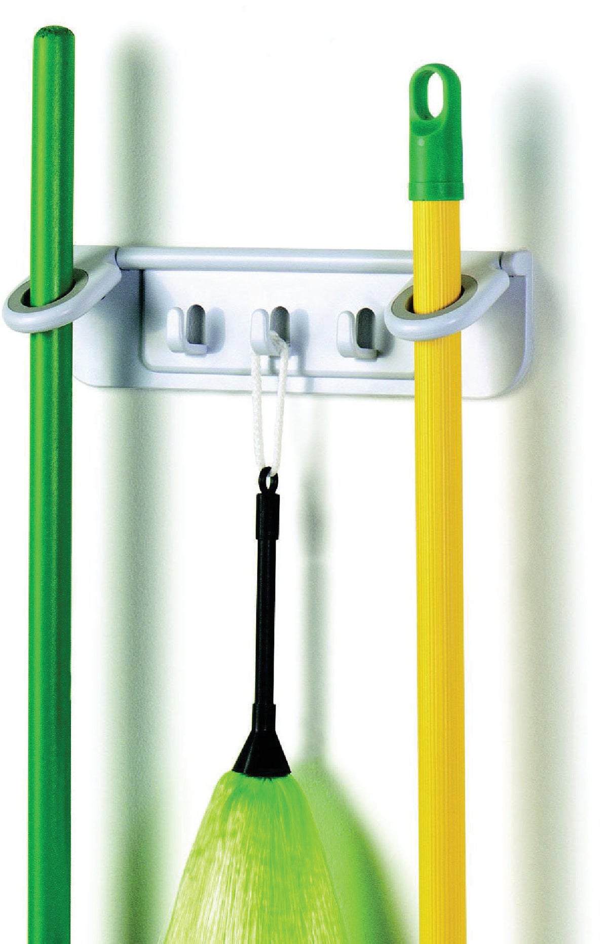 Spectrum Mopamp Broom Long Handle Tool Rack White