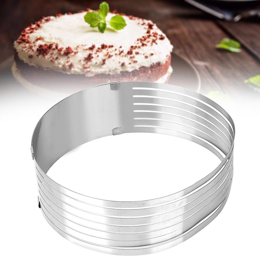 24-30cm Adjustable Stainless Steel Circular Ring Cake Slicer Baking Tool Cutting Mold