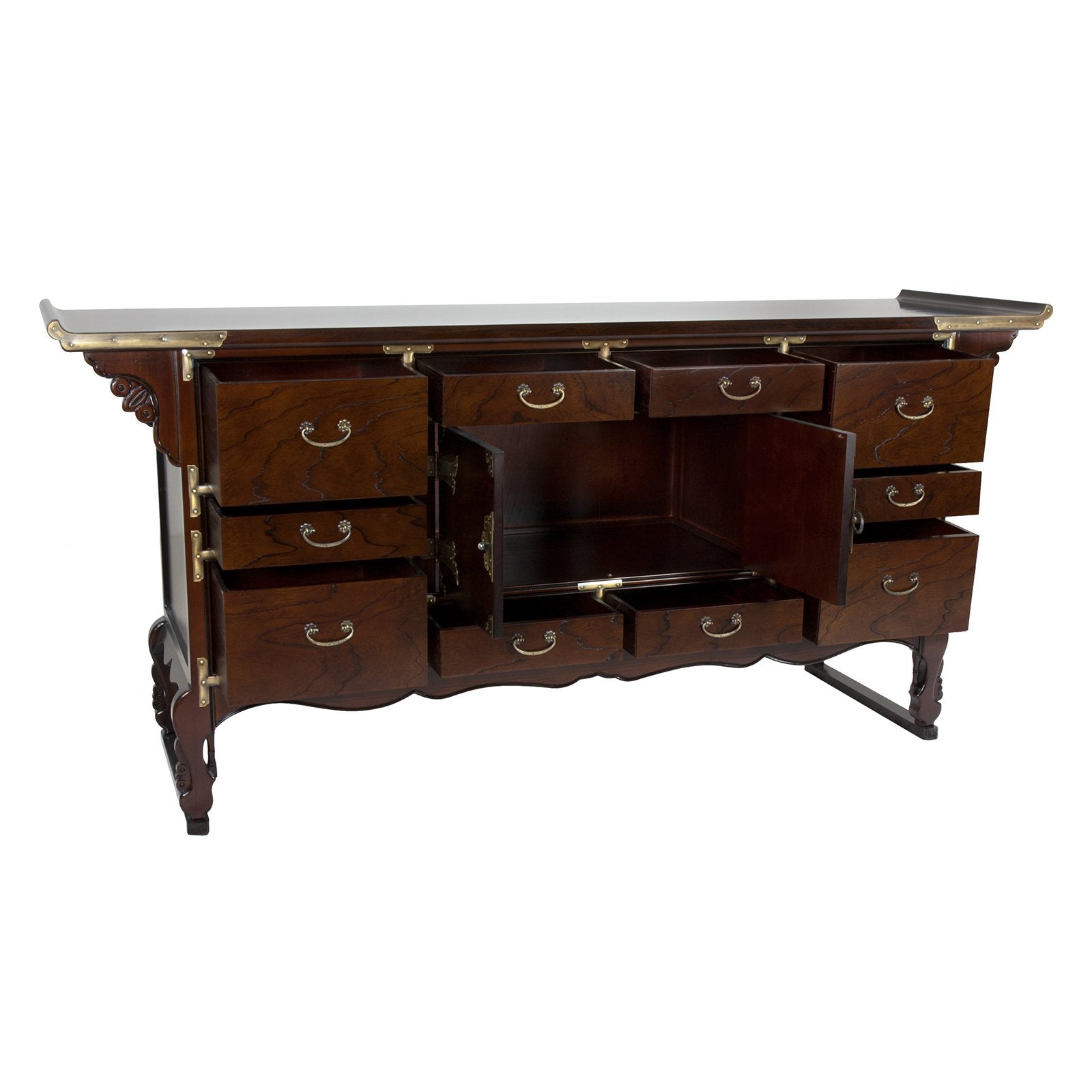 Oriental Furniture Korean Tansu Style 13-Drawer Buffet Server, oriental style, classic Korean item, decorative piece with practical use