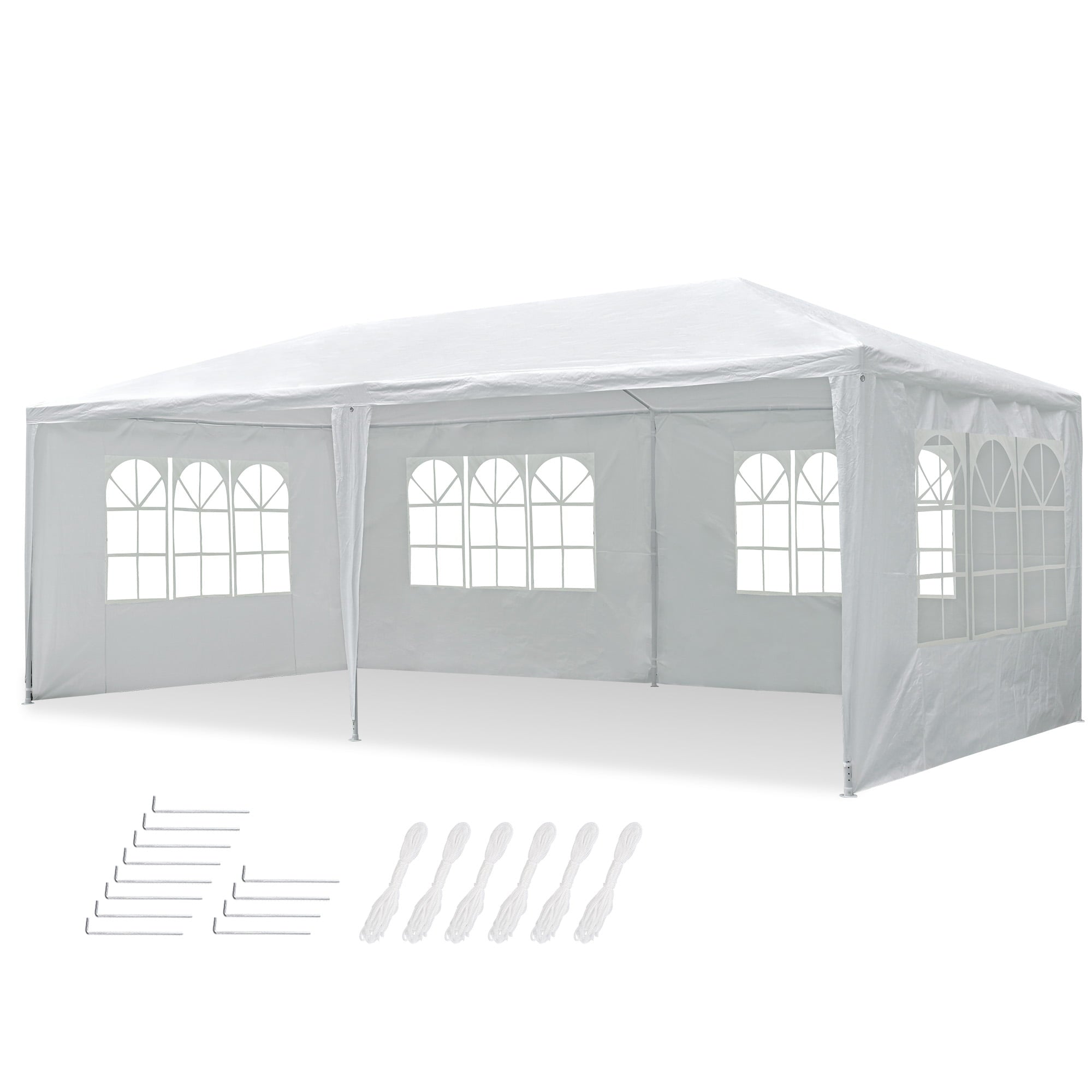 Yescom 10'x20'  White Outdoor Wedding Party Patio  w/ Removable Side Wall Canopy Sun Shelter