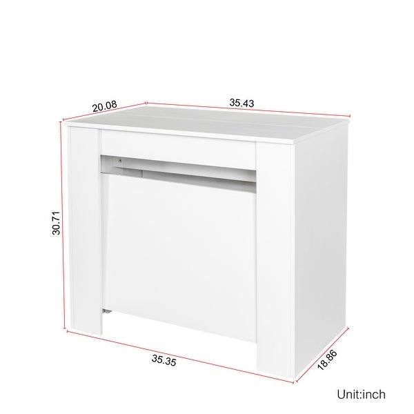 2 in 1 Multifunctional Extendable Console Table for Small Space