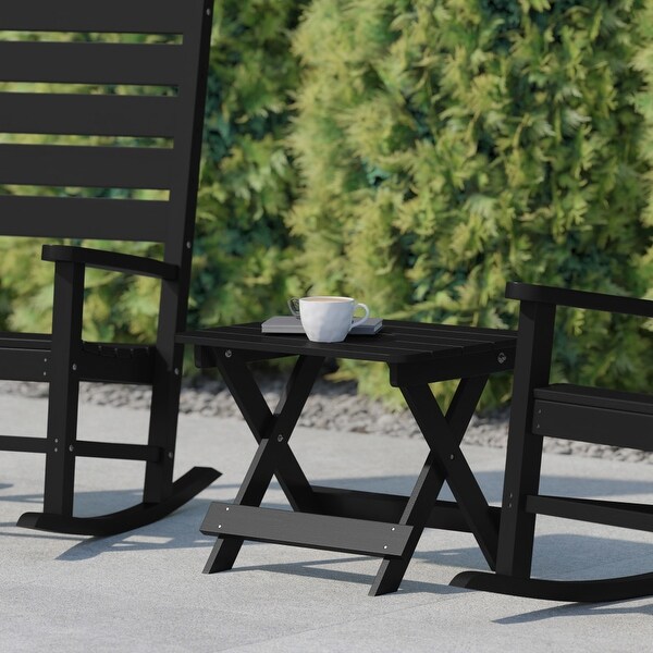 Commercial Grade AllWeather Portable Folding Adirondack Side Table