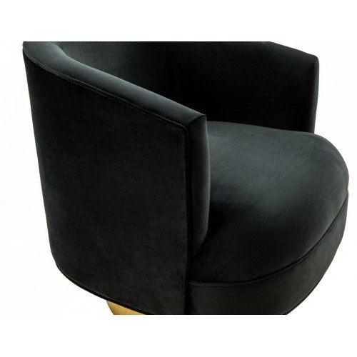 Divani Casa Basalt Modern Black Fabric Accent Chai...