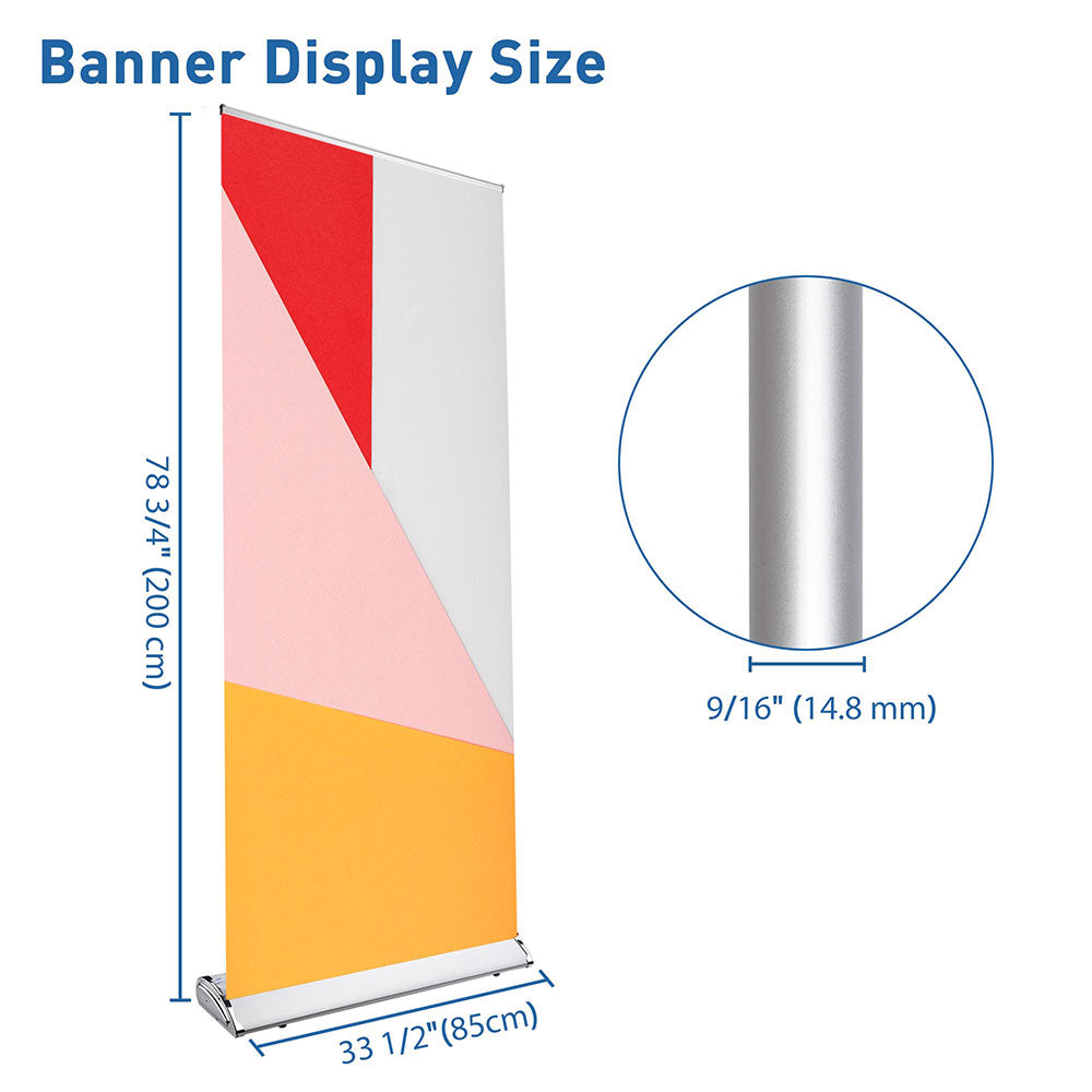 Yescom 33 x 79 in Aluminum Trade Show Retractable Banner Stand