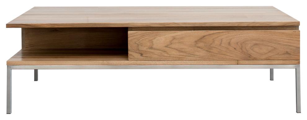 Soho Coffee Table  Natural Walnut   Contemporary   Coffee Tables   by HedgeApple  Houzz