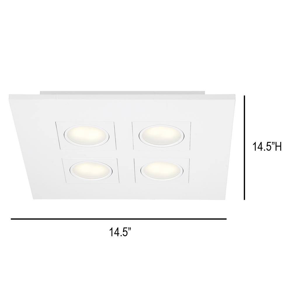 Hampton Bay Galway 9.2-Watt White Integrated LED Flush Mount 27992-HBU