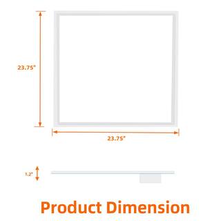 WYZM 2 ft. x 2 ft. 5800 Lumens Integrated White LED Flat Panel Light 5000K Daylight Dimmable (4-Pack) 2X2-4P-B