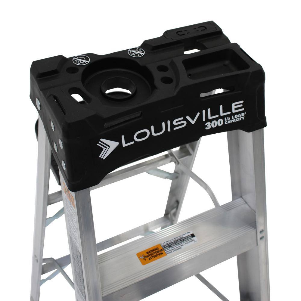 Louisville Ladder 8 ft. Aluminum Step Ladder with 300 lbs. Load Capacity Type IA Duty Rating AS3008