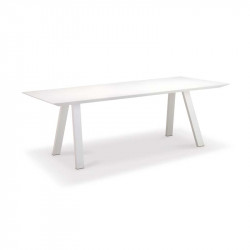 Table de jardin VLAEMYNCK Vanity blanc， table extérieure 8 personnes