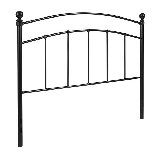 Offex Decorative Black Metal Full Size Open Slat Headboard - - 27413828