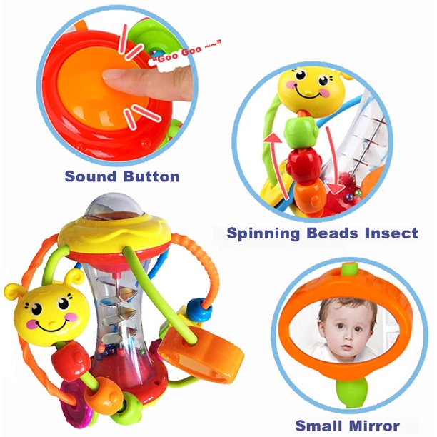 VATENIC Baby Toys 6 - 12 Months，Baby Ball Rattle Toy， Baby Activity Ball Crawling Educational Toys