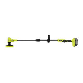 RYOBI ONE+ 18V Cordless Telescoping Power Scrubber (Tool Only) with 6 in. Lambswool Microfiber Kit P4500-A95LWK1