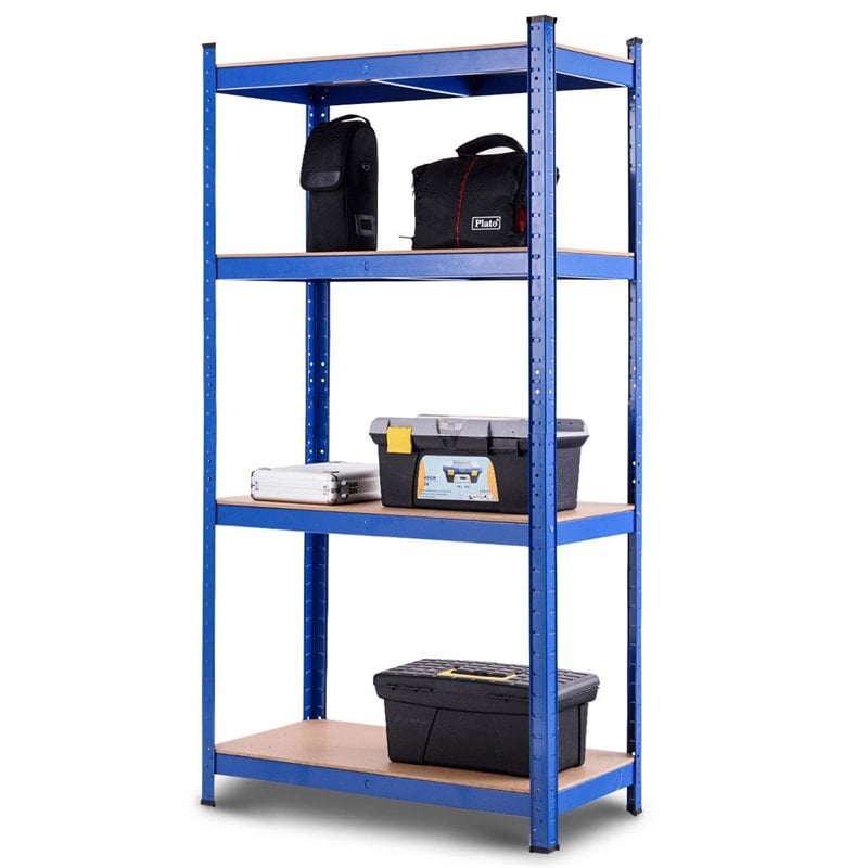 63 Inch Heavy Duty Garage Storage Shelves 4-Tier Adjustable Shelving Unit Organizer Rack