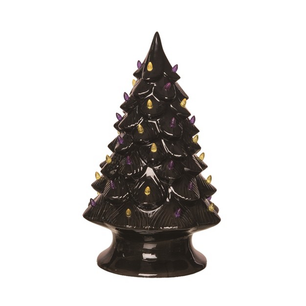 Transpac Dolomite 14 25 In Black Halloween Light Up Tree