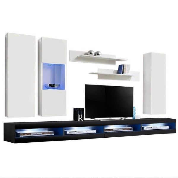 Fly EF5 34TV Wall Mounted Floating Modern Entertainment Center