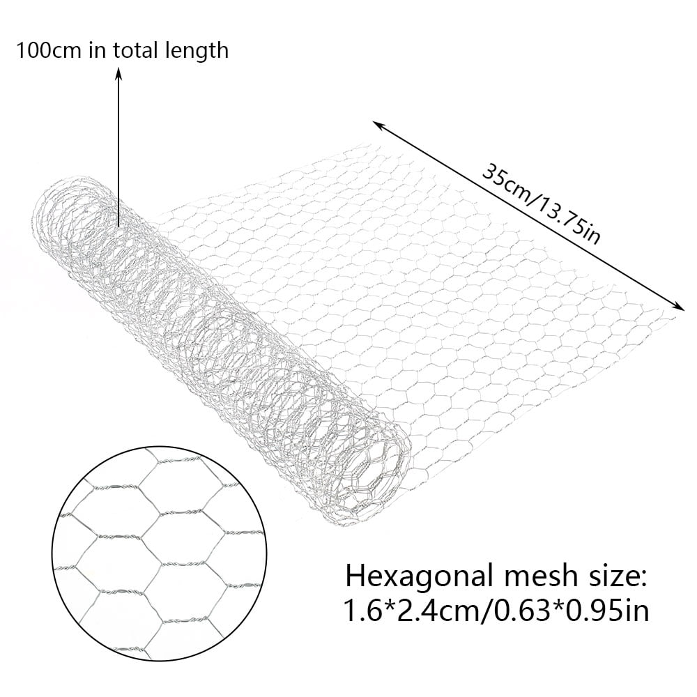 Hardware Cloth,Willstar 13.7inx39.3in Chicken Wire Mesh, Wire Mesh Netting Wire Garden Wire Netting Fence Wire Craft Projects and Home Decors Rabbit Netting Fencing Cages Aviary Plant Craft Projects