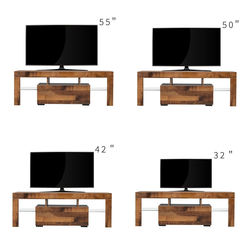 Entertainment TV Stand  Large TV Stand TV Base Stand with LED Light TV Cabinet.