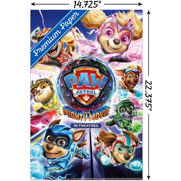 Trends International Paw Patrol The Mighty Movie One Sheet Unframed Wall Poster Prints