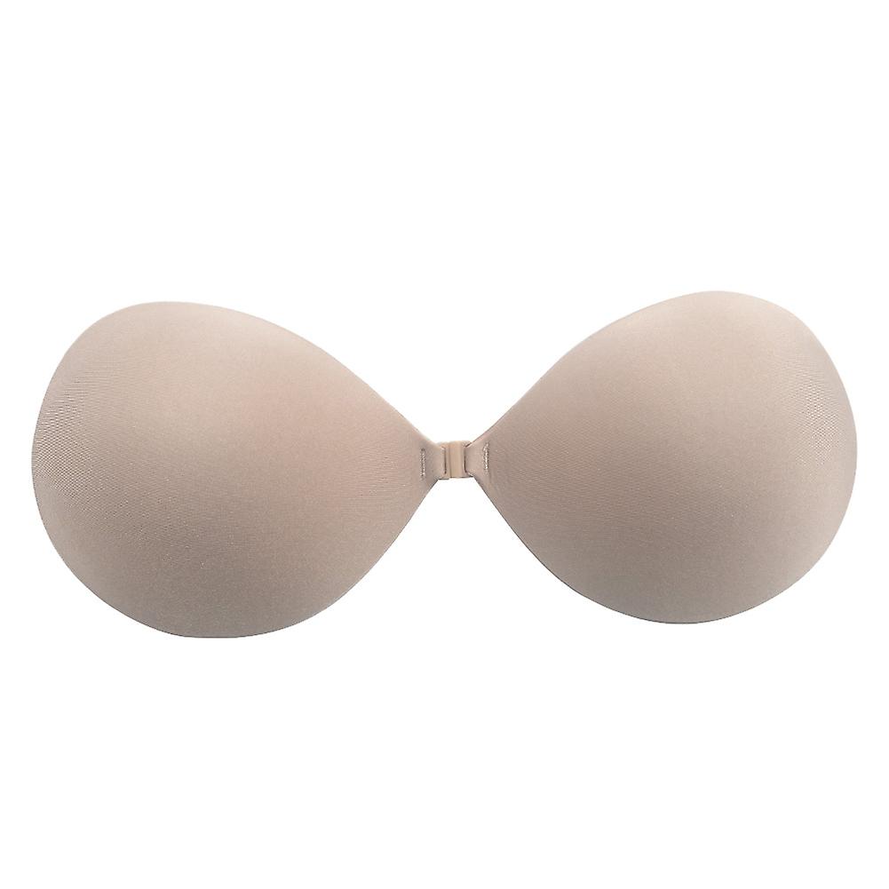 Thick Padded Strapless Backless Push Up Silicon Adhesive Invisible Nude Bra (skin Color， B)