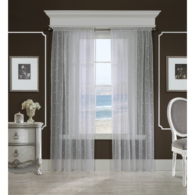 Sheer Hampton Tailored Curtain Panel White Habitat