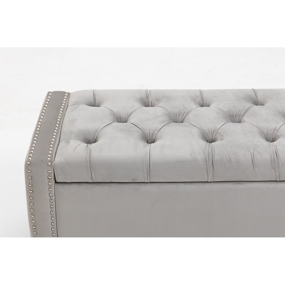 3 Sets Lift Top Storage Ottoman Bench w/ Button tufted Top Bench