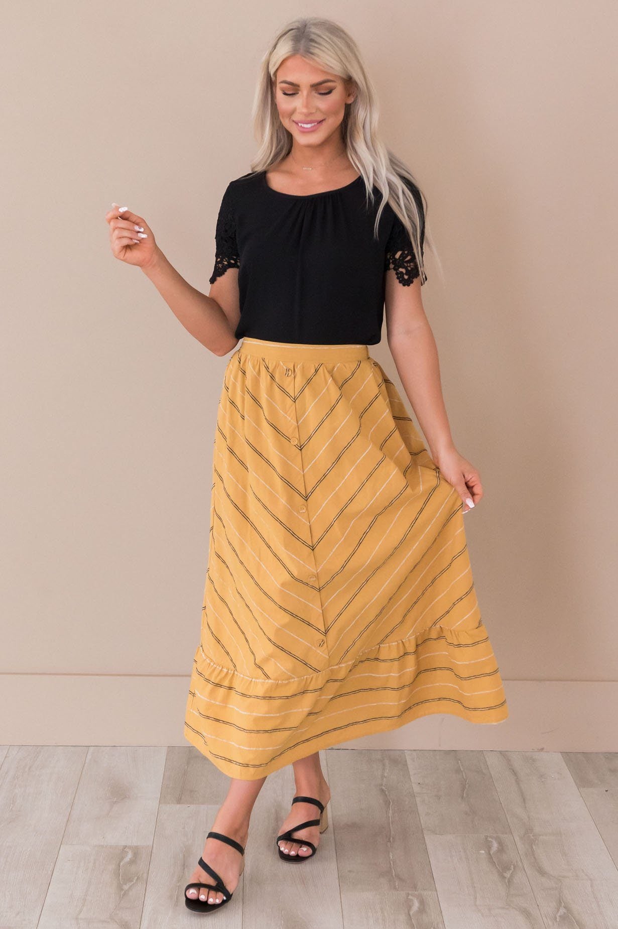 Striped Sweetie Modest Skirt