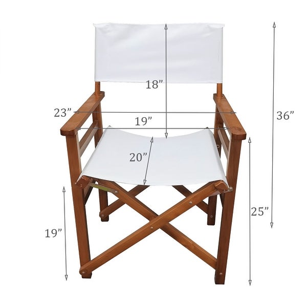 Wooden Director Folding Chair，Set of 2 - Overstock - 35269296