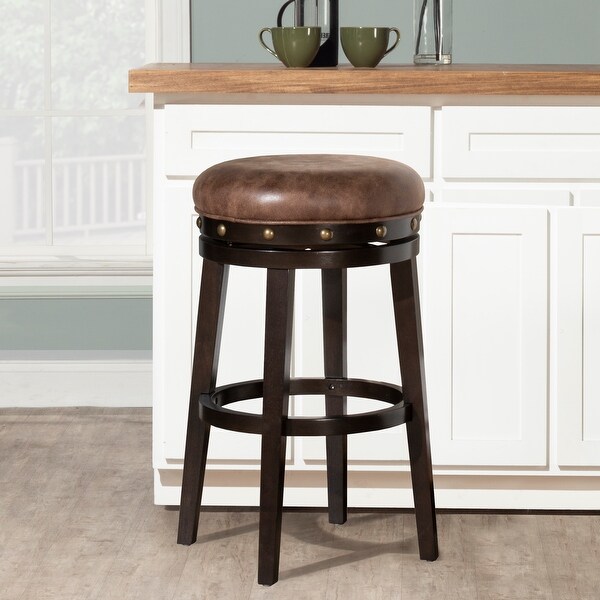 HIllsdale Furniture Benard Backless Bar Stool， Smoke Brown