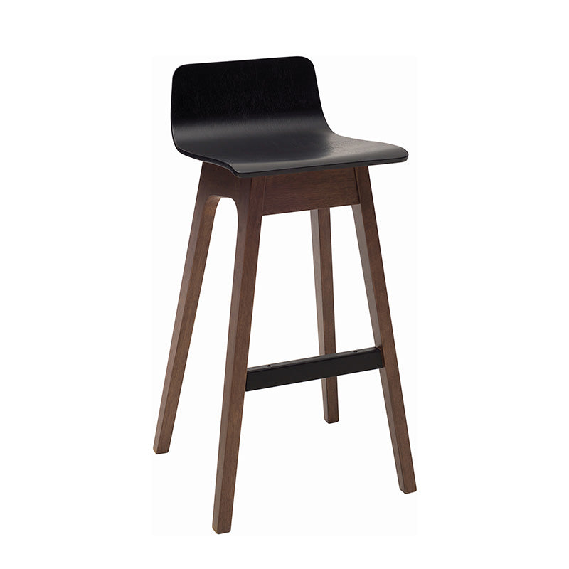 AVA Bar Stool - Black & Walnut