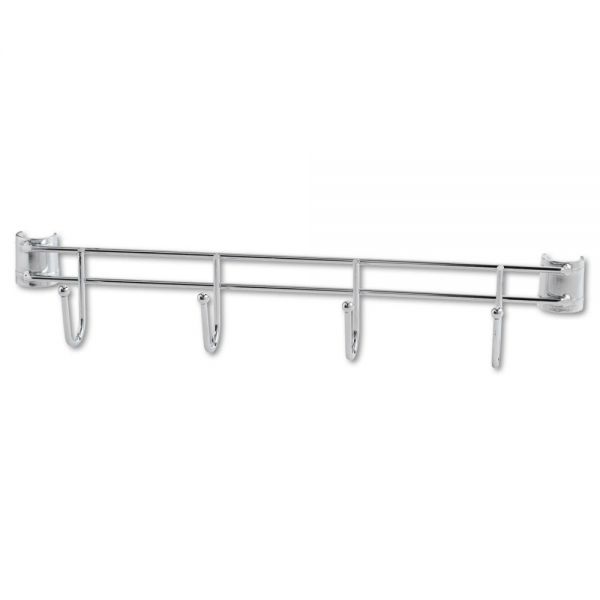 Alera Hook Bars For Wire Shelving， Four Hooks， 18